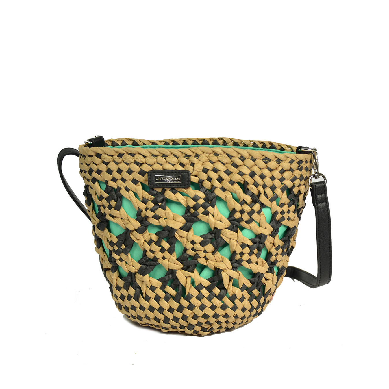 Les Tropéziennes Clay Petit Sac Seau Panier Papier Noir