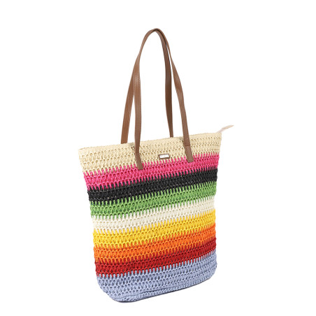 Les Tropéziennes Fareani Paper Stripes Tote Bag