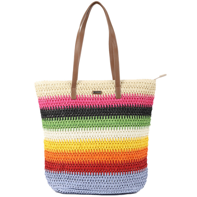 Les Tropéziennes Fareani Paper Stripes Tote Bag