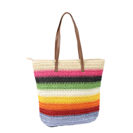 Les Tropéziennes Fareani Paper Stripes Tote Bag