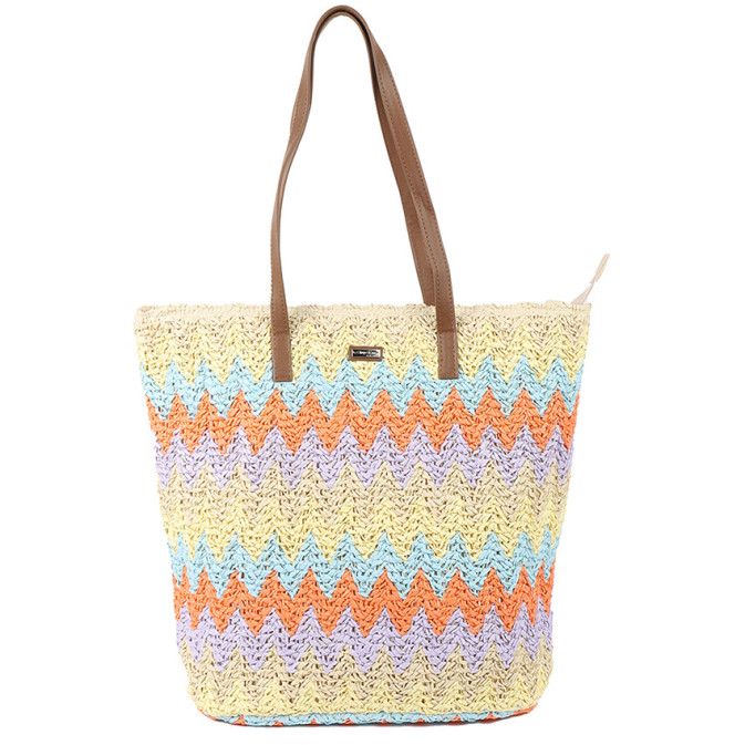 Les Tropéziennes Fareani Zig Zag Paper Tote Bag