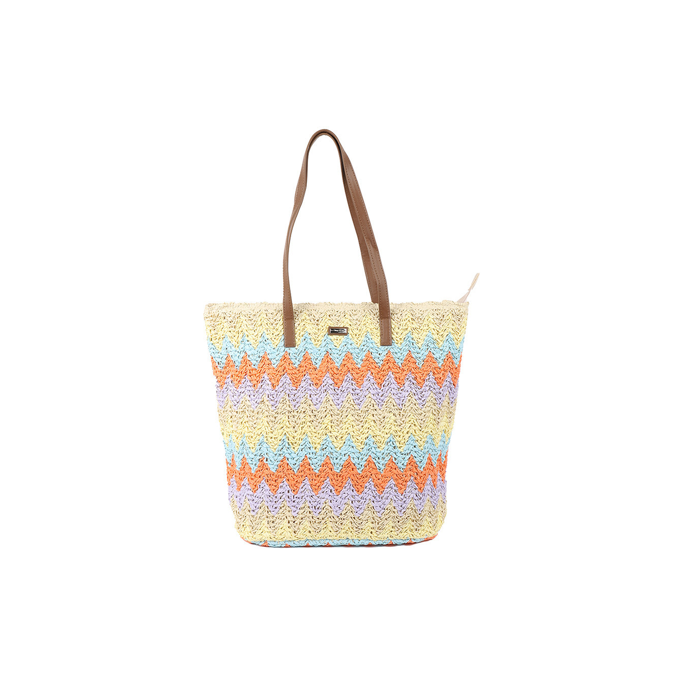Les Tropéziennes Fareani Zig Zag Paper Tote Bag