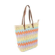 Les Tropéziennes Fareani Zig Zag Paper Tote Bag