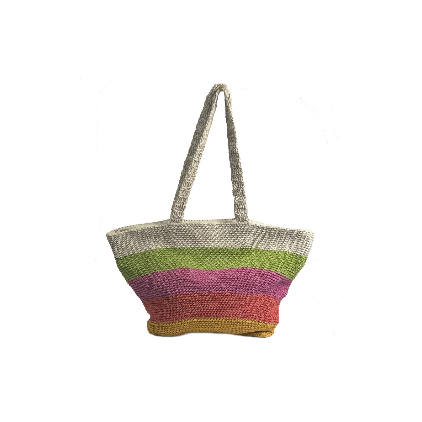 Pou Nou Cotton Crochet Multicolor Shopping Bag