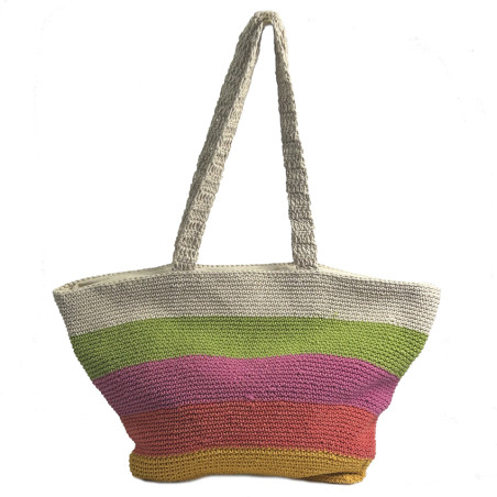 Pou Nou Cotton Crochet Multicolor Shopping Bag