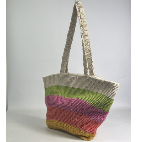 Pou Nou Cotton Crochet Multicolor Shopping Bag