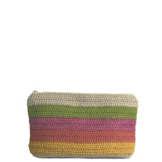 Pou Nou Cotton Crochet Makeup Bag in Crochet Multicolor