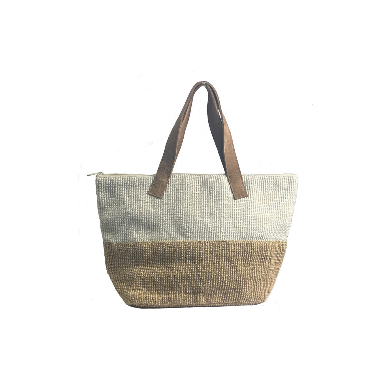 Pou Nou Ribbed Jute Shoulder Bag