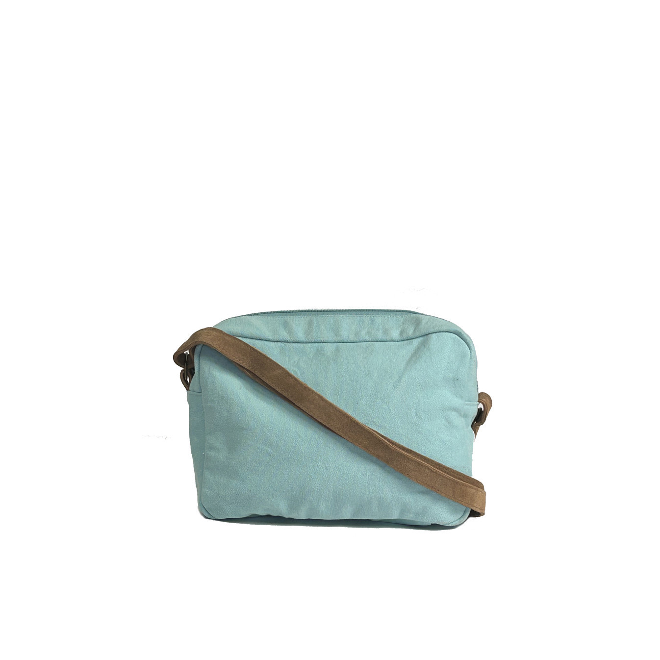 Pou Nou Soften Heavy Canvas Crossbody Cel
