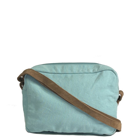 Pou Nou Soften Heavy Canvas Crossbody Cel