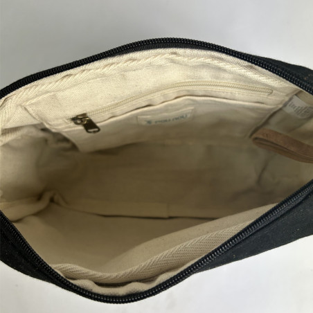 Pou Nou Soften Heavy Canvas Crossbody Cel
