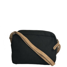 Pou Nou Soften Heavy Canvas Crossbody Bag Anthracite