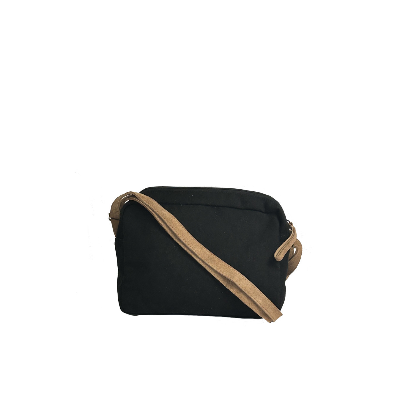 Pou Nou Soften Heavy Canvas Crossbody Bag Anthracite