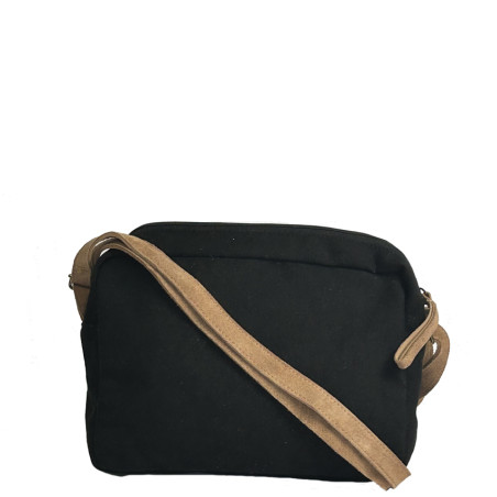 Pou Nou Soften Heavy Canvas Crossbody Bag Anthracite
