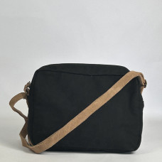 Pou Nou Soften Heavy Canvas Crossbody Bag Anthracite