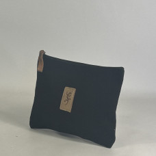 Pou Nou Soften Heavy Canvas Toiletry Bag Anthracite