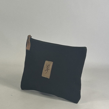 Pou Nou Soften Heavy Canvas Toiletry Bag Anthracite