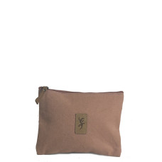 Pou Nou Soften Heavy Canvas Toiletry Bag Pink