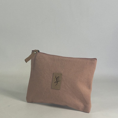 Pou Nou Soften Heavy Canvas Toiletry Bag Pink