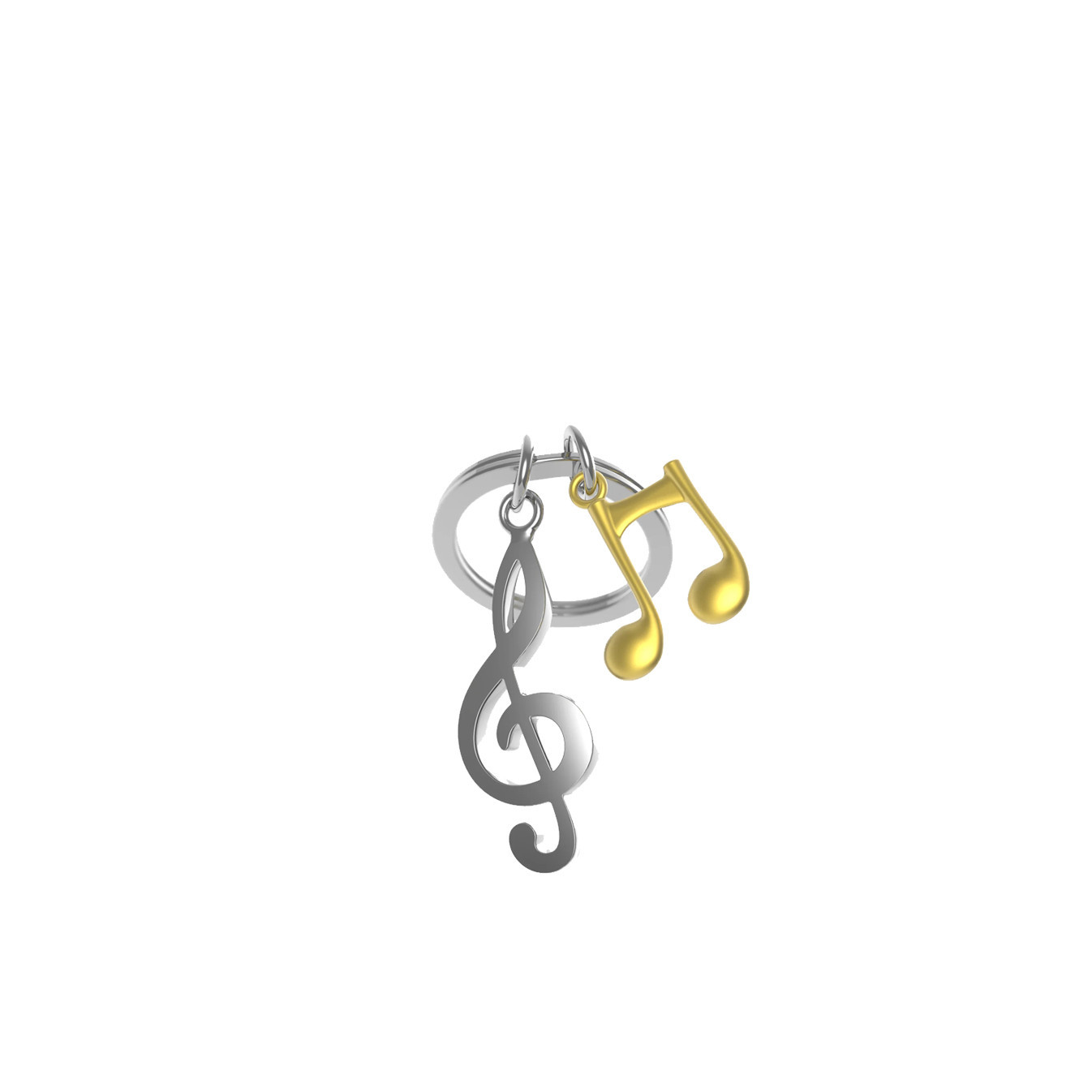 Metalmorphose 3D Keychain Sheet Music and Musical Note