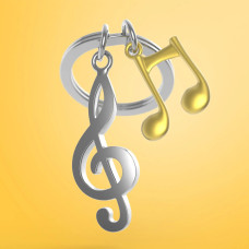 Metalmorphose 3D Keychain Sheet Music and Musical Note