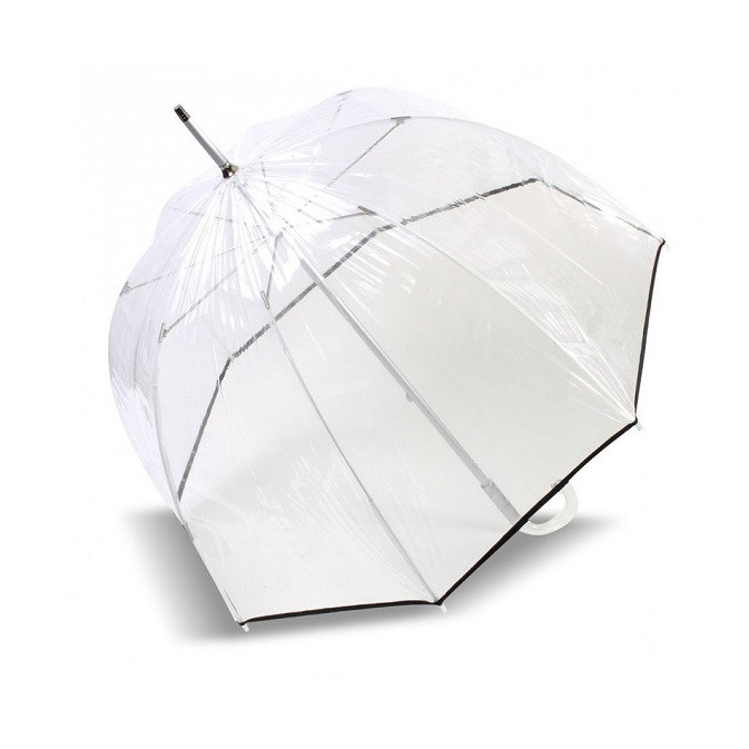 Isotoner Parapluie Droit PVC Manuel Bords Noirs
