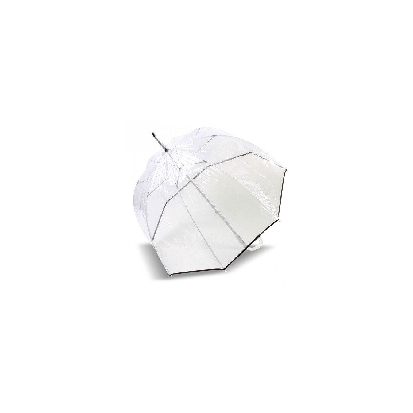 Isotoner Parapluie Droit PVC Manuel Bords Noirs