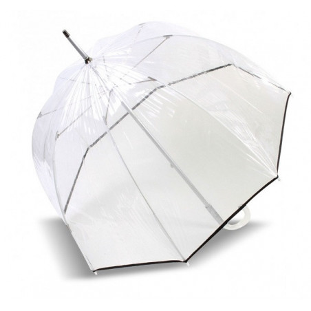 Isotoner Parapluie Droit PVC Manuel Bords Noirs