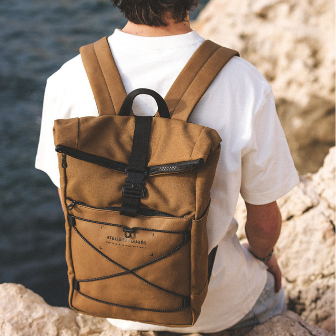 Aristote Foures Workshops Compact Lace-Up Backpack R475 Desert