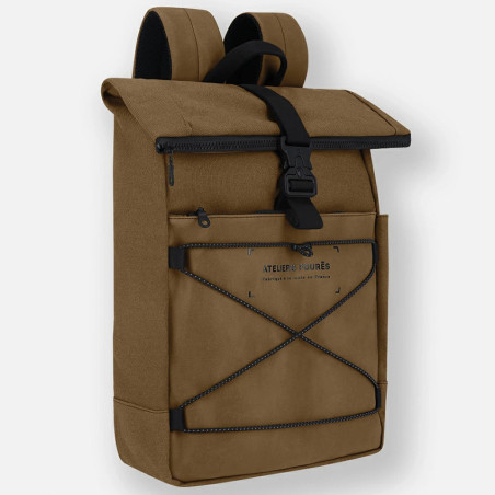 Aristote Foures Workshops Compact Lace-Up Backpack R475 Desert