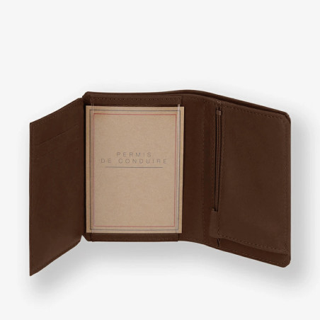 Ateliers Foures Baroudeur Wallet Trivolets F949X Cognac