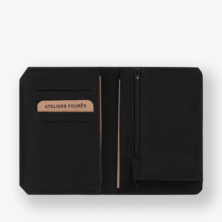 Ateliers Foures Baroudeur Wallet Trifold F949X Black