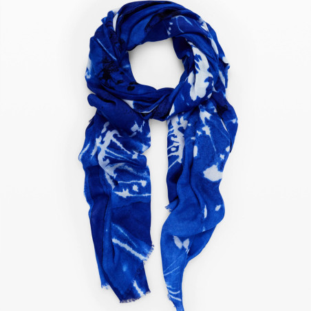 Desigual Atkins Rectangular Scarf Splatter Paint Pattern