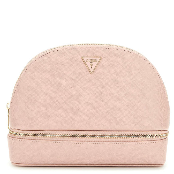 Guess Large Dome Trousse De Toilette 2 Compartiments Candy Pink