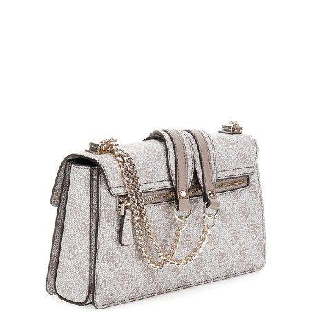 GUESS Zamira Convertible Xbody Flap Bag – Schicke Schultertasche In Dark Taupe, Verstellbar, Aus Polyurethan