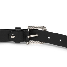 Lancaster Leather Belt for Women 601-021 Black M