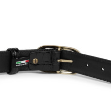 Lancaster Croco Leather Belt for Women 601-023 Black M