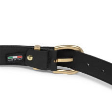 Lancaster Ceinture en Cuir de Vachette Lisse Femme 601-024 Noir M