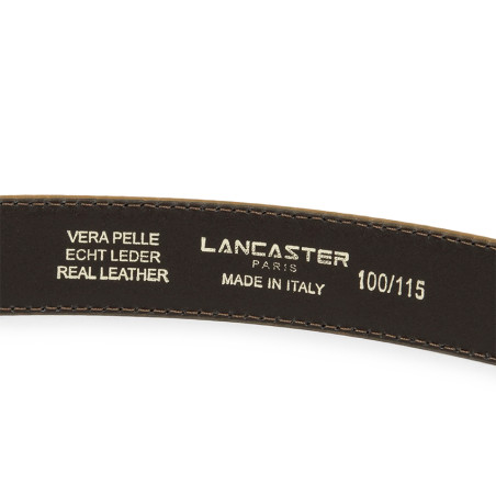 Lancaster Vegetable Tanned Leather Belt for Men 601-12 Brown L