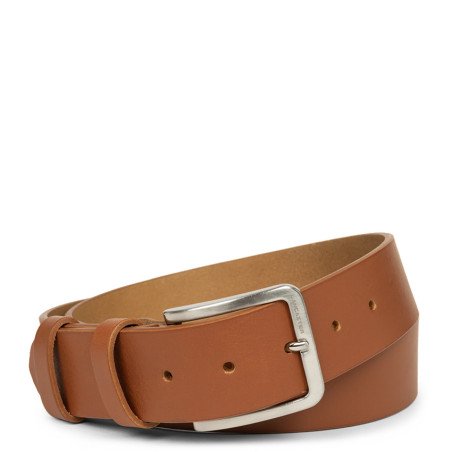 Lancaster Vegetable Tanned Leather Belt for Men 601-12 Camel L