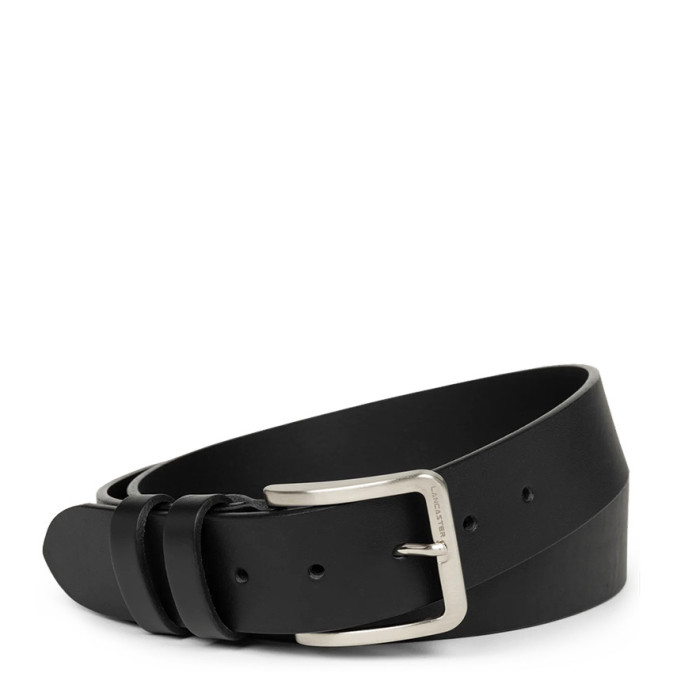 Lancaster Vegetable Tanned Leather Belt for Men 601-12 Black L