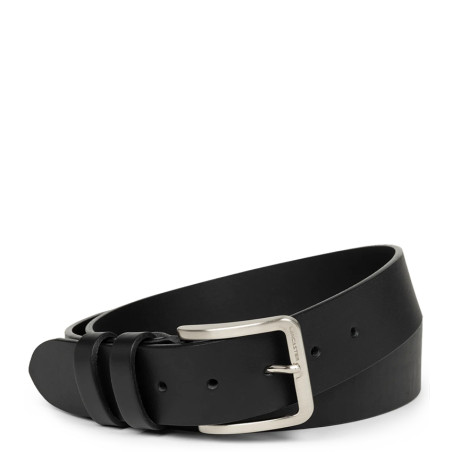 Lancaster Vegetable Tanned Leather Belt for Men 601-12 Black L