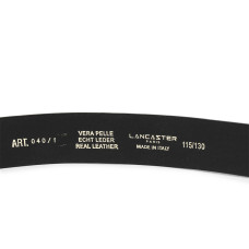Lancaster Vegetable Tanned Leather Belt for Men 601-12 Black L