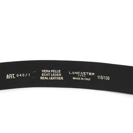 Lancaster Vegetable Tanned Leather Belt for Men 601-12 Black L