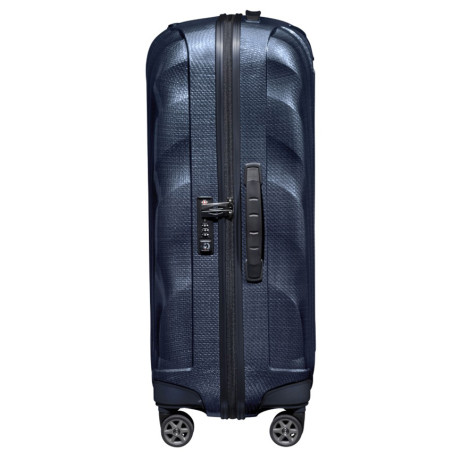 Samsonite C-lite Valise Spinner 69cm 4 Roues Midnight Blue côté