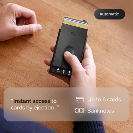 Ogon Slider Porte Carte Black technologie