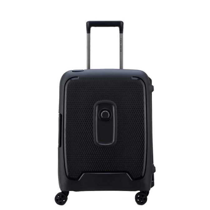 Delsey Moncey Cabin Luggage 4 Double Wheels 55 cm Slim Black