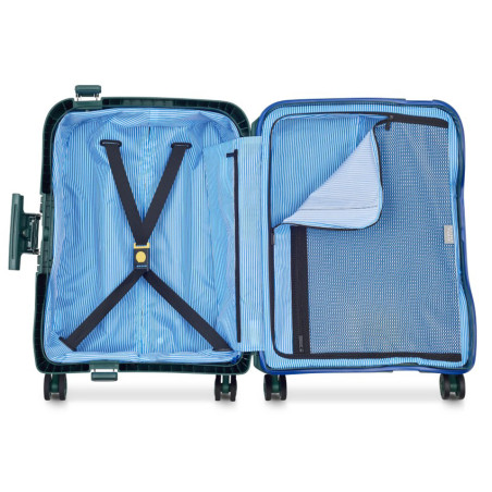 Delsey Moncey Cabin Luggage 4 Double Wheels 55 cm Slim Black