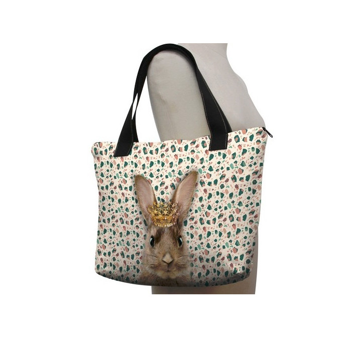 Grand Tote Bag Wendy Laissez Lucie Faire - Marque Foxtrot, Polyester Beige, Neuf Avec étiquettes