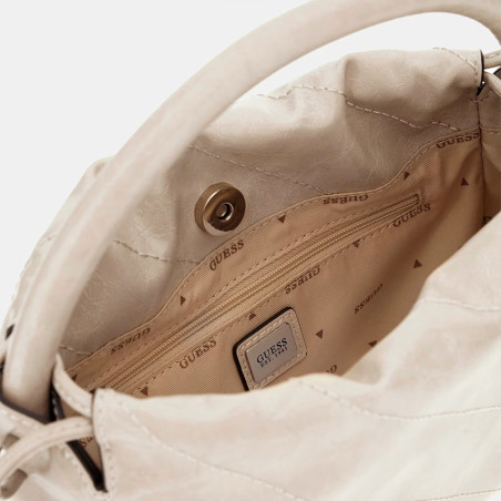 Guess Amys Mini Sac A Main Sit Beige ouvert